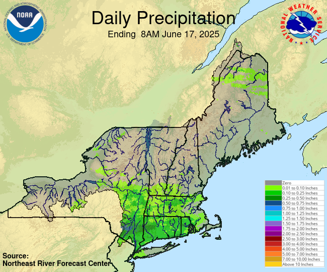 NERFC Daily Gage Precipitation Graphic