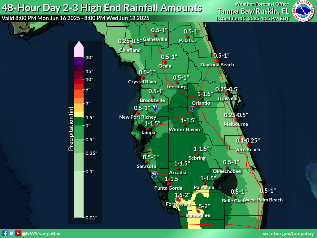 Greatest Possible Rainfall for Day 2-3